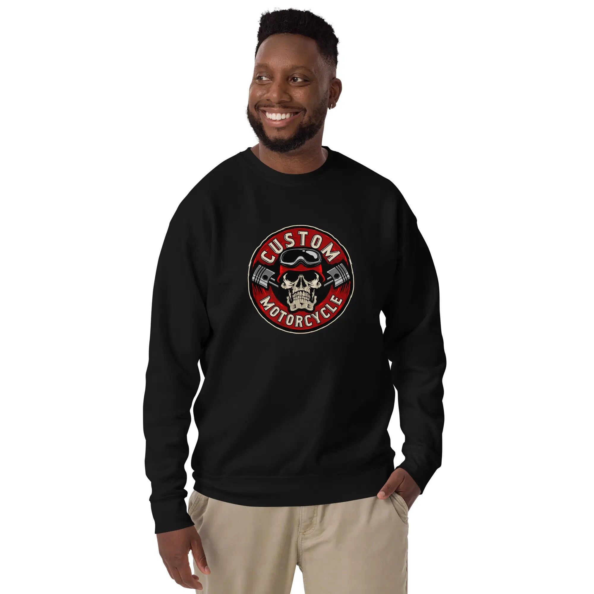 Custom Motorcycle Unisex Premium Sweatshirt - Image 2