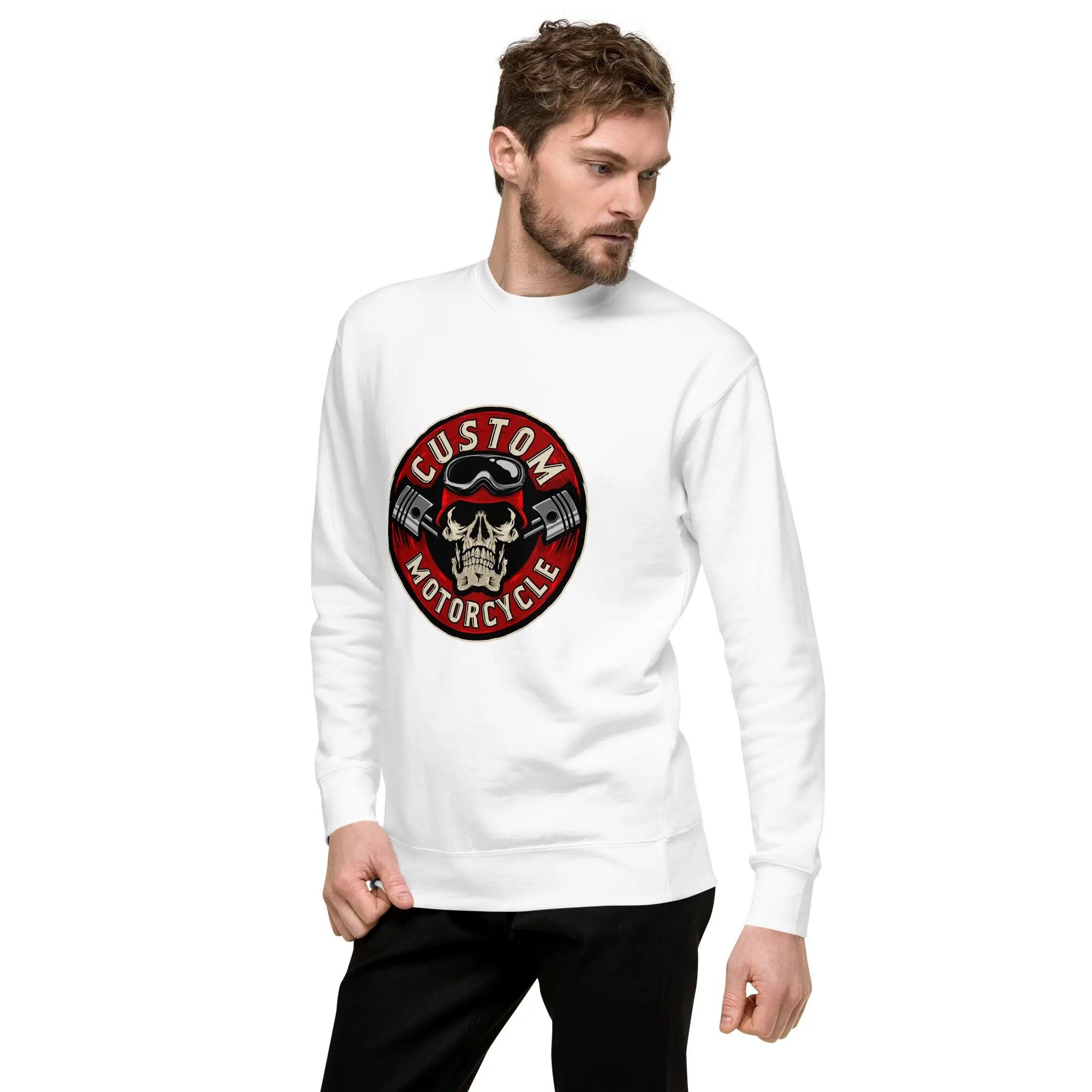 Custom Motorcycle Unisex Premium Sweatshirt - Image 3